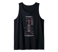 Blueprint Space Rocket Launch Mission to The Moon Artemis 2 Tank Top