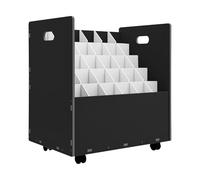 Blueprint Storage Organizer With Wheels Mobile Roll File Storage Rack Cart Construction Plan Holder For Drawings Maps Posters Office Studio Black 30 Slots