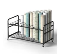 Blueprint Storage Rack 36 Slots Metal Blueprint File Holder with Wheels | Rolling Blue Print Storage Organizer, 36 Slots(3.5"x3.5"), Office Storage Cart for Map/Poster/Architectural Construction Plan