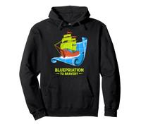 Blueprint to Bravery Sailing Ship Design Pullover Hoodie