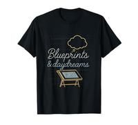 Blueprints & Daydreams Construction Trades Design T-Shirt