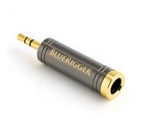 BlueRigger 1-Pack 3.5mm to 1/4 Adapter (TRS 1/8 to 1/4 Inch AUX Audio Jack Converter, Gold Plated, Pure Copper, 3.5mm Male to 6.35mm Female) Stereo Headphone Adapter for Guitar Amplifier Piano Phone