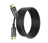 BlueRigger 8K Fiber Optic HDMI Cable 7.5M (48Gbps, in-Wall CL3 Rated, eARC, 8K 60Hz, 4K 144Hz, HDCP 2.3, HDR10+) Ultra High Speed Long HDMI AOC 2.1 Cable - for Gaming, VR, HDTV, Monitor, PC