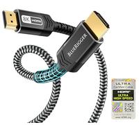 BlueRigger 8K HDMI 2.1 Cable 1M - Ultra High Speed 48Gbps with eARC, HDR10, HDCP 2.3/2.2, DTS:X (60Hz, 4K 120Hz) Compatible with PS5, PS4, Xbox Series X/S, RTX 3080/90, HDTV