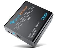 BlueRigger Digital Optical Audio Splitter 1x3 (Active Toslink Splitter 1 in 3 Out, SPDIF, Fiber Optic Audio Adapter) - for Home Theatre, Xbox, PS5/ PS4, DVD, CD Player, Receiver, HDTV