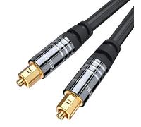 BlueRigger Digital Optical Audio Toslink Cable (0.45M, Fiber Optic, Aluminum Shell, 24K Gold-Plated) - Compatible with Home Theatre, Sound Bar, TV, Xbox, Playstation PS5, PS4 - Premium Series