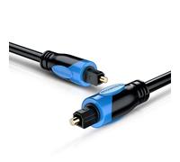 BlueRigger Digital Optical Audio Toslink Cable (10M, Fiber Optic Cord, in-Wall CL3 Rated, 24K Gold-Plated) - Compatible with Home Theatre, Sound Bar, TV, Xbox, PlayStation PS5/PS4