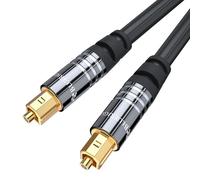 BlueRigger Digital Optical Audio Toslink Cable (2M, Fiber Optic, Aluminum Shell, 24K Gold-Plated) - Compatible with Home Theatre, Sound Bar, TV, Xbox, Playstation PS5, PS4 - Premium Series