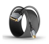 BlueRigger DisplayPort to DVI Cable - (2M, Display Port to DVI Converter, Male to Male, DP to DVI Adapter, Monitor Cable) - Compatible with Laptop, Projector, Monitor, HDTV, Desktop, Graphics Card