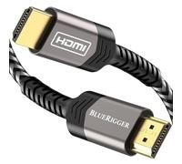 BlueRigger HDMI Cable 8K (5M, 8K 60Hz HDR, High Speed 48Gbps, HDMI Braided Cord, eArc, HDCP 2.3) - Compatible with PS5, Xbox, Roku, Apple TV, HDTV, Blu-ray, PC