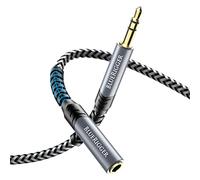 BlueRigger Headphone Extension Cable (10.5M, 24K Gold Plated Jack, Hi-Fi Sound, 3.5mm Male to Female Stereo Audio Cable) - Aux Cord for iPod, Laptops, Smartphones, Speakers, Tablets, Home Car Stereo