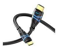 BlueRigger Mini HDMI to HDMI Cable (2M, 4K 60Hz HDR, Bidirectional High Speed HDMI 2.0 Cord, Ethernet, Audio Return) - Compatible with DSLR Camera, Camcorder, Graphics/Video Card, Raspberry Pi Zero W