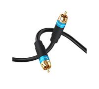 BlueRigger RCA Audio Subwoofer Cable (1M, Dual Shielded, Gold Plated RCA Connectors) - for Subwoofer, Amplifier, Home Theater