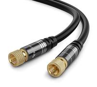 BlueRigger RG6 Coaxial Cable (2M, Male F Type Connector Pin, Gold Plated, Triple Shielded) - Digital Audio Video Coax Cable Cord for HDTV, CATV, Cable Modem, Satellite Receivers