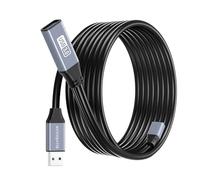 BlueRigger USB 3.0 Extension Cable (10M, Active, 5 Gbps, In-Wall CL3 Rated, Type A Male to Female Adapter Cord, USB-A EXT) - Long USB Repeater Extender for VR, Printer, Hard Drive, Keyboard, Xbox