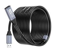 BlueRigger USB 3.0 Extension Cable (30M, Active, 5 Gbps, In-Wall CL3 Rated, Type A Male to Female Adapter Cord, USB-A EXT) - Long USB Repeater Extender for VR, Printer, Hard Drive, Keyboard, Xbox