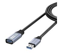 BlueRigger USB 3.0 Extension Cable (3M - 2 Pack, 5 Gbps, Type A Male to Female Adapter Cord) - Long USB Repeater Extender for VR Headset, Printer, Hard Drive, Flash Drive, Keyboard, Mouse, Xbox