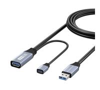 BlueRigger USB 3.0 Extension Cable (5M - 2 Pack, 5 Gbps, Type A Male to Female Adapter Cord) - Long USB Repeater Extender for VR Headset, Printer, Hard Drive, Flash Drive, Keyboard, Mouse, Xbox