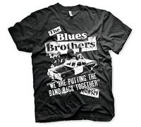 Blues Brothers Officially Licensed Band Back Together Men’s T-Shirt (Black), Medium