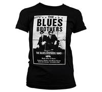 Blues Brothers Officially Licensed The Poster Women T-Shirt (Black), Large