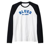 Blues Chelsea Established in 1905 Football Soccer Fans Raglan Baseball Tee