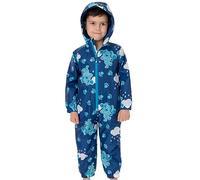 Blues Clues And You Kids Puddle Suit | Navy All In One Raincoat For Boys & Girls | All Over Graphic Zip Up Jacket | Hooded Long Sleeve with Cuffs | Fun Merchandise Gift for Kids & Toddlers