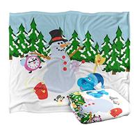 Blues Clues Blue Snowman Winter Landscape Silky Touch Super Soft Throw Blanket 152 X 127 cm