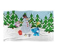 Blues Clues Blue Snowman Winter Landscape Silky Touch Super Soft Throw Blanket 91 x 147 Cm