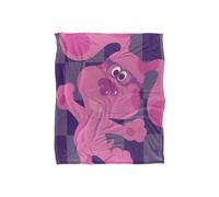 Blues Clues Blue's Clues Large Magenta Silky Touch Super Soft Throw Blanket 152 X 127 cm in White Blues Clues White 152 X 127 cm