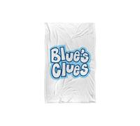 Blues Clues Blue'S Clues Vintage Logo Silky Touch Super Soft Throw Bla in White | Size: Large Blues Clues White Large