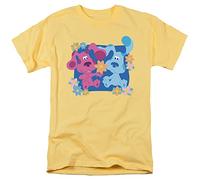 Blues Clues Classic Magenta and Flowers Unisex T Shirt, Banana, XX-Large
