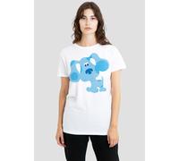 Blues Clues Women's Blue Hug T-Shirt, White | Size: XL Blues Clues White XL