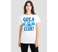 Blues Clues Women's Get A Clue T-Shirt, White | Size: 2XL Blues Clues White 2XL