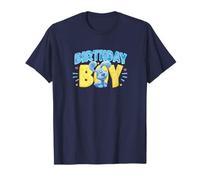 Blue's Clues & You Birthday Boy Blue Big Chest Text Logo T-Shirt