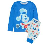 Blue's Clues & You! Boy's Blue Placement Print Top & All-Over Print Bottoms Long Sleeve Long Leg Pyjama Set | Boys Blue | Officially Licensed Merch Blue's Clues & You! Blue 2-3 Years