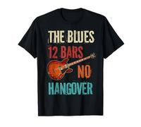 Blues Electric Guitar Funny 12 Bars No Hangover T-Shirt