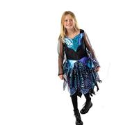 Blues Group Sparkling Iridescent Spider Girl Halloween Costume for Girls - Dress with Web Wings - 4-6 Years