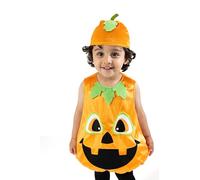 Blues Group Toddler Pumpkin Halloween Costume Tabard with Hat - Unisex Fancy Dress Outfit - 4-6 Years