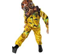 Blues Group Toxic Slime Zombie Boys Halloween Costume - All-Over Print Jumpsuit with a Eva Digit Printed Face Mask - 6-8 Years