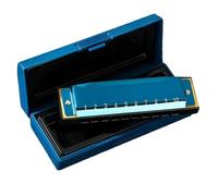 Blues Harmonica 10hole C Key Beginners Self Study Guide For Men And Women(Blue)