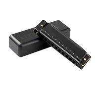 Blues Harmonica Blues 10 Hole C Tune Beginner Ten Hole Professional Performance-level Instrument(Black)