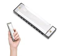 Blues Harmonica C, 10 Hole Diatonic Mouth Organ Harmonicas, Mini Harmonicas Easy to Carry, for Adults, Beginners Kids, Portable Music Instrument Gift for Learners