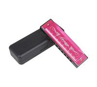 Blues Harmonica, C Key Blues Harp Harmonica Mouth Organ IRIN 10 Holes Standard Harmonicas Harmonica for Adults, Professionals, Beginners and Students (Red)