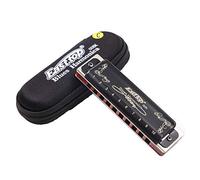 Blues Harmonica C Key, Diatonic 10 Hole 20 Tone 008k Black Harmonica, Standard for Professionals, Adults & Beginners