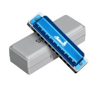 Blues Harmonica For Adults Beginners In C Key - Authentic 10 Hole 20 Tone Diatonic Mouth Organ For Soulful Melodie