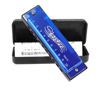 Blues Harmonica in C, Diatonic 10 Holes 20 Tones Mouth Organ Key of C Stainless Steel Mini Blues Harmonica for Kids Adults Beginners and Performers