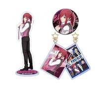 BLUEs LOCK Goods 3pcs Set Isagi Yoichi Figure Badges Chigiri Hyoma Keychain Pendant Bachira Meguru Acrylic Stand for Fans (A)