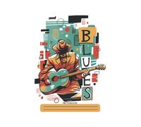 Blues Music Abstract Style Notebook: 6"x9" Notepad for Blues Music Lovers