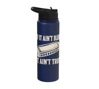Blues Music Harmonica Blues Band Musician Stainless Steel Insulated Water Bottle