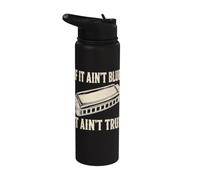 Blues Music Harmonica Blues Band Musician Stainless Steel Insulated Water Bottle
